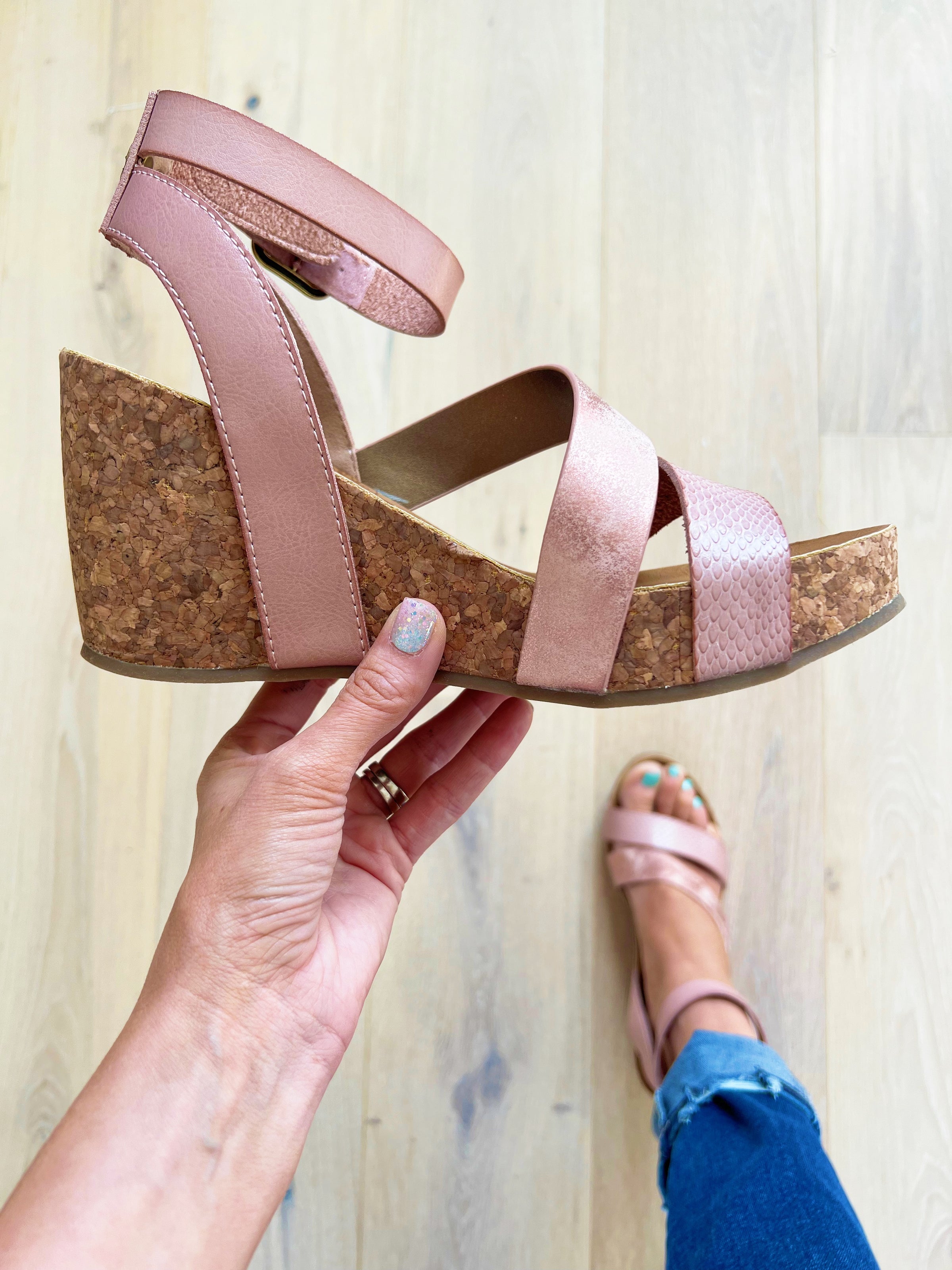 Lipsy Brooke Rose Gold Metallic Tie Up Wedge Sandals, $106 | Asos |  Lookastic
